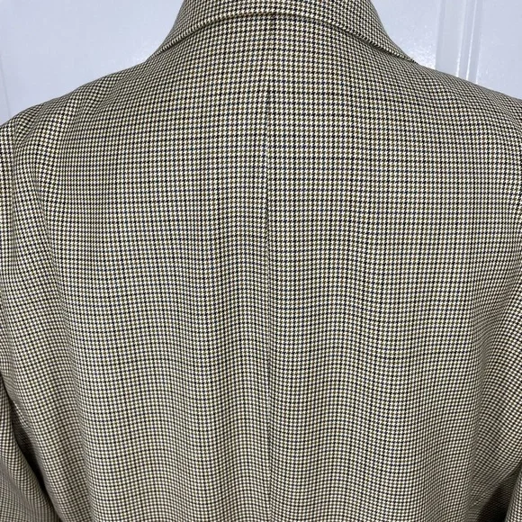 Brooks Brothers Loro Piano Wool Blazer Houndstooth Beige Sport Coat Size 41L